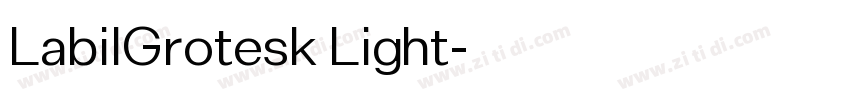 LabilGrotesk Light字体转换